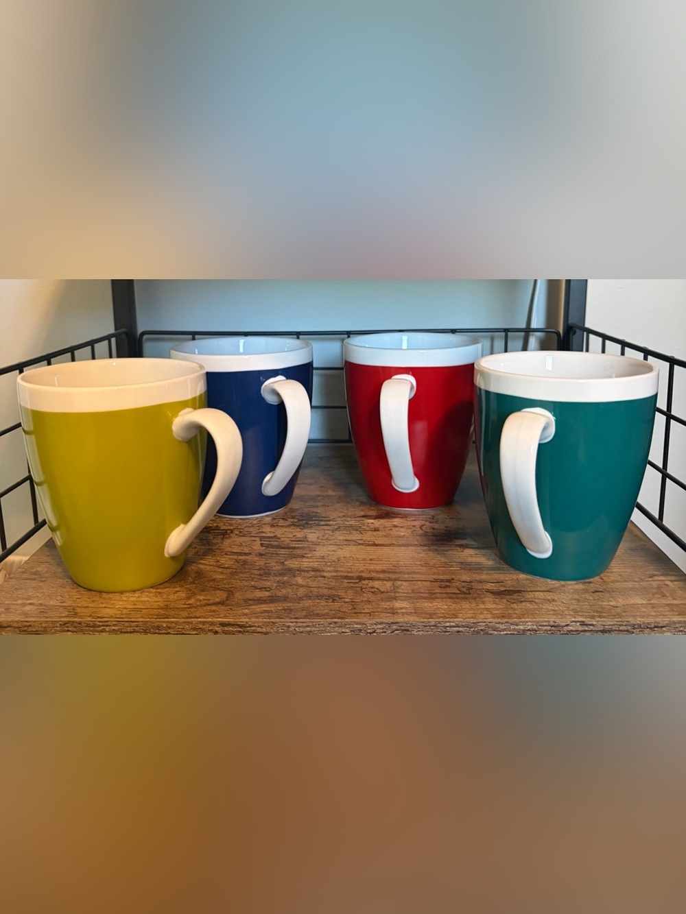 Crate&Barrel - set of 4 porcelain mugs
